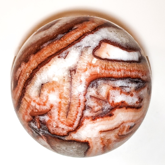 7cm Rhodochrosite Crystal Pork Stone Gemstone Sphere Over 300g! - Picture 8 of 8